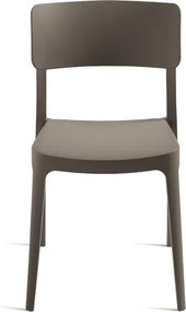 Sedia impilabile da giardino in polipropilene - FRA Tortora 2 pezzi