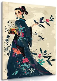 Stampa su tela – Japandi icona di moda