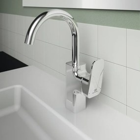 Miscelatore Monocomando Per Lavabo Bocca Alta Con Scarico E Piletta E Fissaggio Easyfix Cromo Ideal Standard Ceraplan Bd235aa