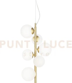 Perlage lampadario a sospensione 6 luci attacco g9 lampadine inclus...