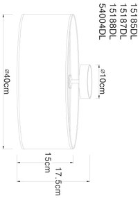 Globo 54004DL - Plafoniera con altoparlante THERESA 3xE27/40W/230V