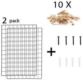 Set di 2 bacheche nere Promemoria, 50 x 70 cm - Evila Originals