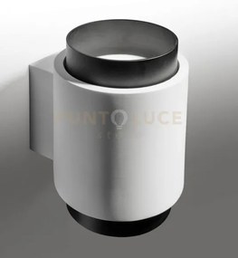 Syme applique da parete 2 luci attacco gx53 tonda nero in gesso e a...