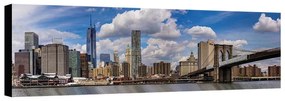 Stampa su tela Skyline New York di giorno, multicolore 160 x 60 cm