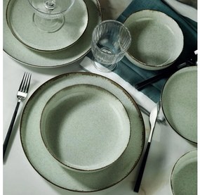 Servizio di piatti 24 pezzi, verde/porcellana