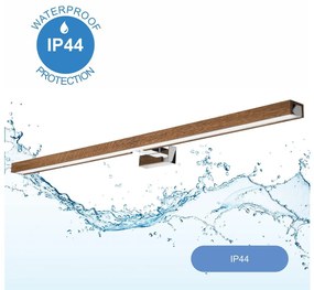 Brilagi-Illuminazione a LED per specchi da bagno WOODY MIRROR LED/15W/230V IP44 quercia/cromo