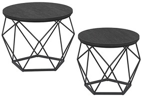 Set di 2 tavolini da salotto TALIA neri