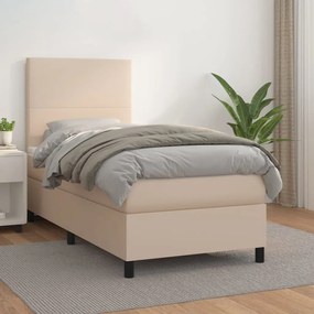 Giroletto A Molle Con Materasso Cappuccino 100x200cm Similpelle /