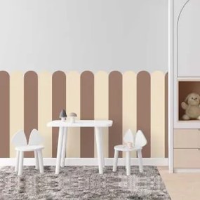 Adesivo murale Arco - Earth Brown (marrone caldo tinto di naturale) | Inspio