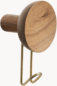 Set di 2 ganci appendiabiti in legno di noce Around