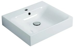 Lavabo sospeso quadrato Cento50 cm H 10 x P 45 cm in ceramica bianco