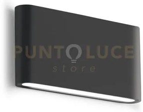 Ges881c- applique antracite a led 3000k 550lm 2x6w biemissione  ip5...