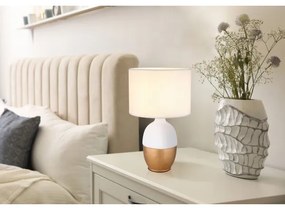 Globo 21627W - Lampada da tavolo VALENTINO 1xE14/40W/230V bianco