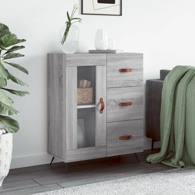 Credenza grigio sonoma 69,5x34x90 cm in legno multistrato