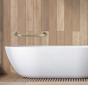 Supporto da bagno a parete EYN DB1008 da 35 cm con finitura ottone anticato