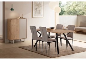 Set di sedie da pranzo grigio chiaro 4 pz Holly - Marckeric