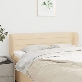 Testiera Ad Orecchio Crema 147x23x78/88 Cm İn Tessuto /