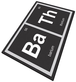 Tappetino da bagno nero 70x120 cm Barium - Foutastic