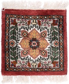 Agra Tappeto orientale 30 x 30 Rosa (Indian) Annodato A Mano