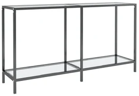 Tavolo consolle trasparente 140x35x75,5 cm in vetro temperato