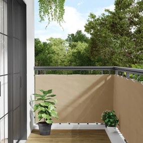 Paravento Da Balcone Beige 90x500 Cm İn Tessuto Oxford /
