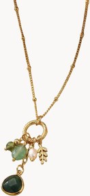 Collana placcata in oro con agata Neo