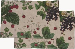 Set di 2 tovagliette americane in lino Berries