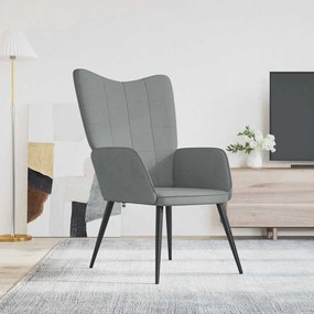 Sedia Relax Grigio Chiaro İn Tessuto /