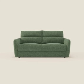 Elios Divano letto con morbidi cuscini spalliera in tessuto smacchiabile T24 verde oliva