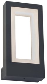 Applique Moderna Berlino Alluminio Grigio Policarbonato Bianco Led 11W 4000K