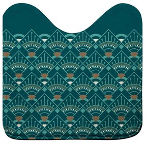 Tappetino per il bagno color petrolio per WC 45x45 cm Imperia – douceur d'intérieur