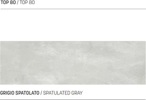 Mensolone bagno sospeso 80 cm NINFA per lavabo in legno Grigio spatolato