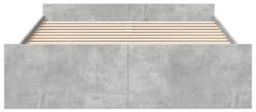 Giroletto cassetti grigio cemento 150x200 cm legno multistrato