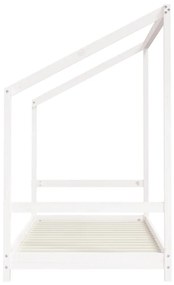 Giroletto per bambini bianco 90x200cm in legno massello di pino