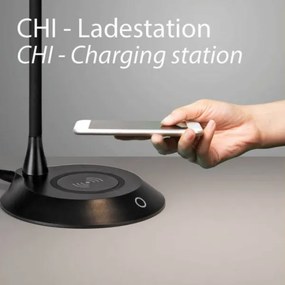 JUST LIGHT. 14414-18-LED Lampada da tavolo dimmerabile con ricarica PUCKI LED/4,5W/230V nera