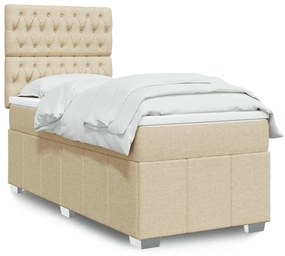 Giroletto A Molle Con Materasso Crema 90x200 Cm İntessuto /