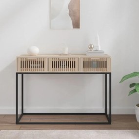 Tavolino Consolle 105x30x75 Cm Legno Multistrato E Ferro /