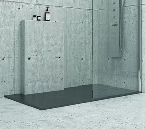 Piatto doccia 120x90 effetto pietra antracite ardesia - KAMALU