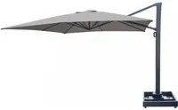 Ombrellone 400x400 cm nero con telo grigio