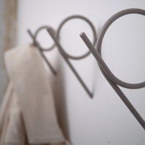 Gancio da parete grigio tortora in acciaio Tuba M – Spinder Design