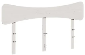 Testiera bianca 150 cm in legno massello di pino