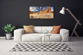 Quadro su tela Paesaggio di sabbia del deserto 100x50 cm