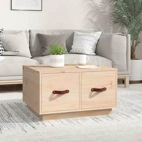 Tavolino Da Salotto 60x53x35 Cm İn Legno Massello Di Pino /