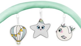 Lionelo - Lettino da viaggio FLOWER Turchese