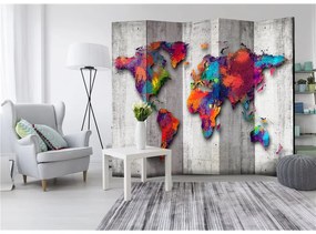 Paravento  Concrete World [Room Dividers]  Colore colorful, Dimensioni e Misure 225x172