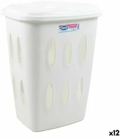 Cesto per i Panni Sporchi Tontarelli Laundry Con coperchio 45 L Bianco 41 x 33,2 x 54,5 cm (12 Unità)