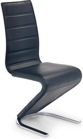 Sedia K194 in ecopelle nera