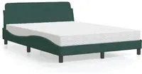 Letto con Materasso Verde Scuro 120x200 cm in Velluto 3208374