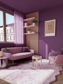 benuta Pop Tappeto a pelo lungo Arlie Viola 200x300 cm - Tappeto design moderno soggiorno