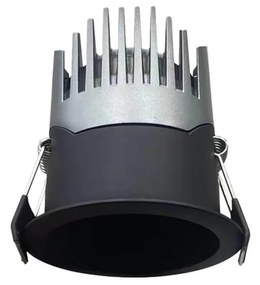 Faro LED da Incasso 15W Nero Ø75mm IP65 CCT UGR19 con driver Philips Colore Bianco Variabile CCT